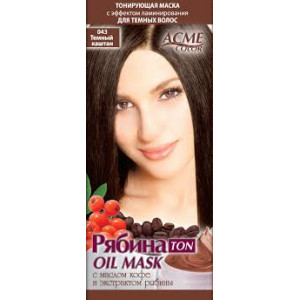 Тонувальна маска для волосся Acme Горобина Ton oil mask № 043 Темний каштан 41 г