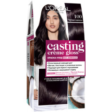 Крем-фарба для волосся без аміаку LOreal Paris Casting Creme Gloss 100 Чорна ваніль 180 мл
