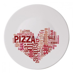 Блюдо кругле для піци  I Love Pizz Red 33 см
