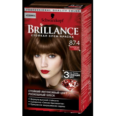 Фарба для волосся Brillance Базова лiнiйка 874 Бархатистий каштан 142.5 мл