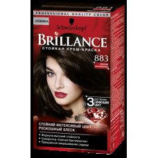 Фарба для волосся Brillance Базова лiнiйка 883 Елегантний темно-каштановий 142.5 мл