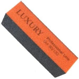 Бафік для нігтів  Luxury B-01  80х120 чорно-помаранчовий