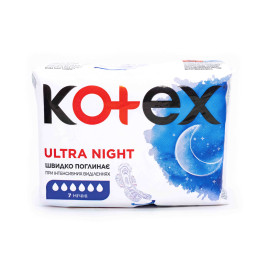 Гігієнічні прокладки Кotex Ultra Dry Night 7 шт