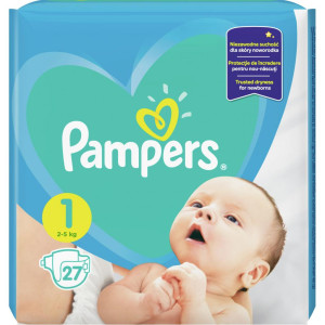 Підгузки Pampers New Baby розмір 1 (2-5 кг) 27 шт