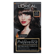 Стійка гель-фарба для волосся LOreal Paris Recital Preference 4.15 Темний каштан 174 мл
