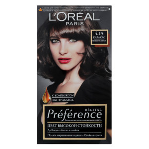 Стійка гель-фарба для волосся L'Oreal Paris Recital Preference 4.15 Темний каштан 174 мл