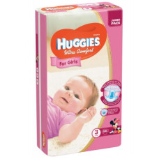 Підгузки Huggies Ultra Comfort Girl розмір 3 Jumbo 56 шт