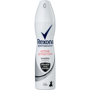 Дезодорант-антиперспірант спрей Rexona Антибактеріальний і невидимий на чорному та білому 150 мл
