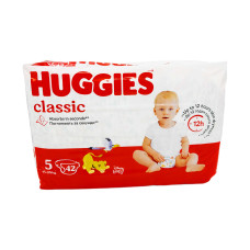 Підгузки Huggies Classic розмір 5 Jumbo 11-25 кг 42 шт