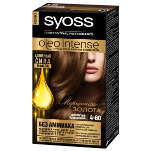 Фарба для волосся SYOSS Oleo Intense 4-60 Золотистий каштановий 115 мл