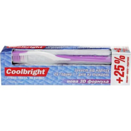 Зубна паста Coolbright 175 г + Зубна щітка Caries Protection