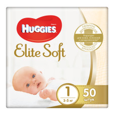 Підгузки Huggies Elite Soft Jumbo розмір 1  3-5 кг 50 шт