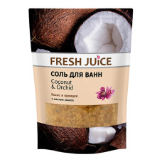 Сіль для ванн Fresh Juice  Кокос та орхідея 500 г дой-пак