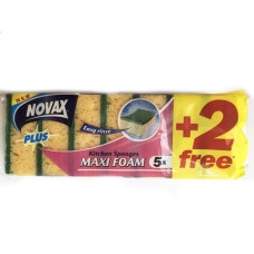 Губки кухонні Novax Plus MAXI FOAM 5+2 шт