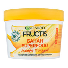 Маска для волосся Garnier Fructis Super Food Банан Екстраживлення для дуже сухого волосся 390 мл