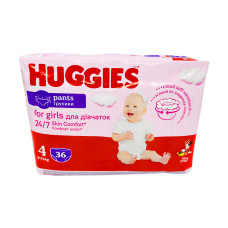 Підгузки-трусики Huggies Pants Girl розмір 4 9-14 кг 36 шт
