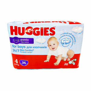 Підгузки-трусики Huggies Pants Boy розмір 4 9-14 кг 36 шт