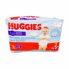 Підгузки-трусики Huggies Pants Boy розмір 5 12-17 кг 34 шт