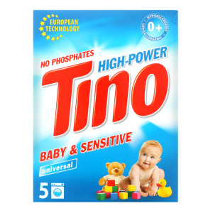 Порошок пральний для прання дитячої білизни Tino High-Power 350 г