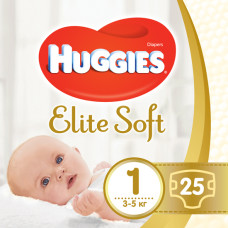 Підгузки Huggies Elite Soft розмір 1 3-5 кг 25 шт Conv