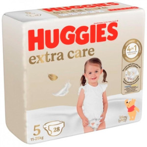 Підгузки Huggies Extra Care розмір 5 12-25 кг 28 шт