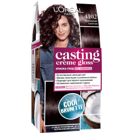 Крем-фарба для волосся без аміаку LOreal Paris Casting Creme Gloss відтінок 4102 Холодний каштан 180 мл