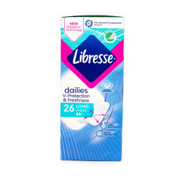 Щоденні гігієнічні прокладки Libresse Dailyfresh Long Plus 26 шт