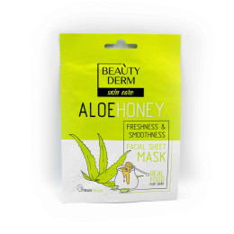 Маска тканинна Beauty Derm Aloe Honey Face Mask Алое-мед 25 мл