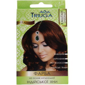 Натуральна фарба для волосся на основі хни Triuga Herbal Каштан 25 г