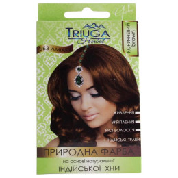 Натуральна фарба для волосся на основі хни Triuga Herbal Коричнева 25 г