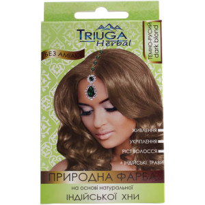Натуральна фарба для волосся на основі хни Triuga Herbal Темно-русявий 25 г