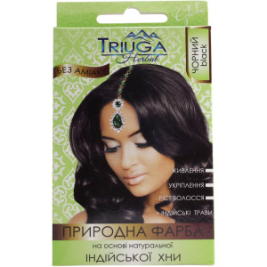 Натуральна фарба для волосся на основі хни Triuga Herbal Чорна 25 г
