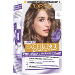 Стійка фарба для волосся LOreal Paris Excellence Cool Creme 7.11 - Ультрапепельний русявий 192 мл