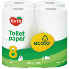 Туалетний папір Ecolo 2 шари Білий 8 шт