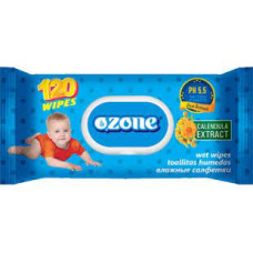 OZONE вологі серветки дитячі 120шт/КАЛЕНДУЛА/клапан