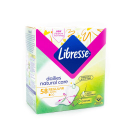 Щоденні гігієнічні прокладки Libresse натуральні нормальні 58шт