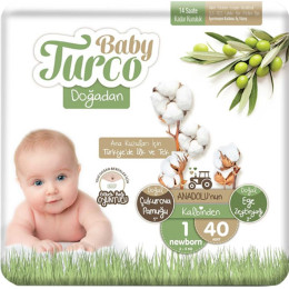 BABY TURCO підгузники newborn 1 (2-5кг) 40шт