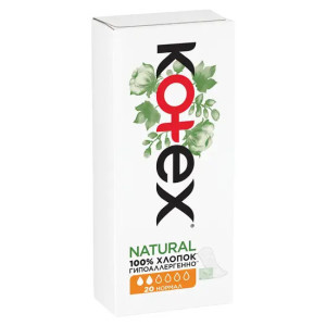 Щоденні гігієнічні прокладки Kotex Natural Normal 20 шт