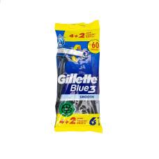 Одноразові станки для гоління  Gillete Blue 3 Smooth 6шт.