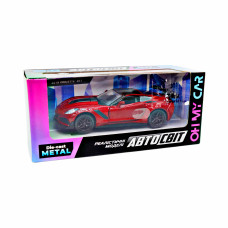 Машина AS-3022 АвтоСвіт, 1:39, 2019 Corvette ZR1,мет.,інерц.,відчин.двері,гум.колеса,кор.,