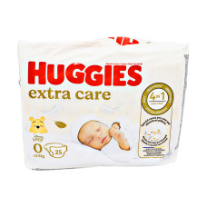 Підгузки Huggies Extra Care Newborn 0 до 3,5кг 25шт