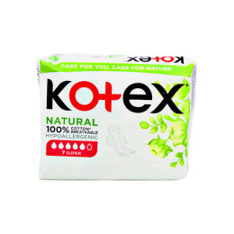 Гігієнічні прокладки Кotex NATURAL супер 7шт